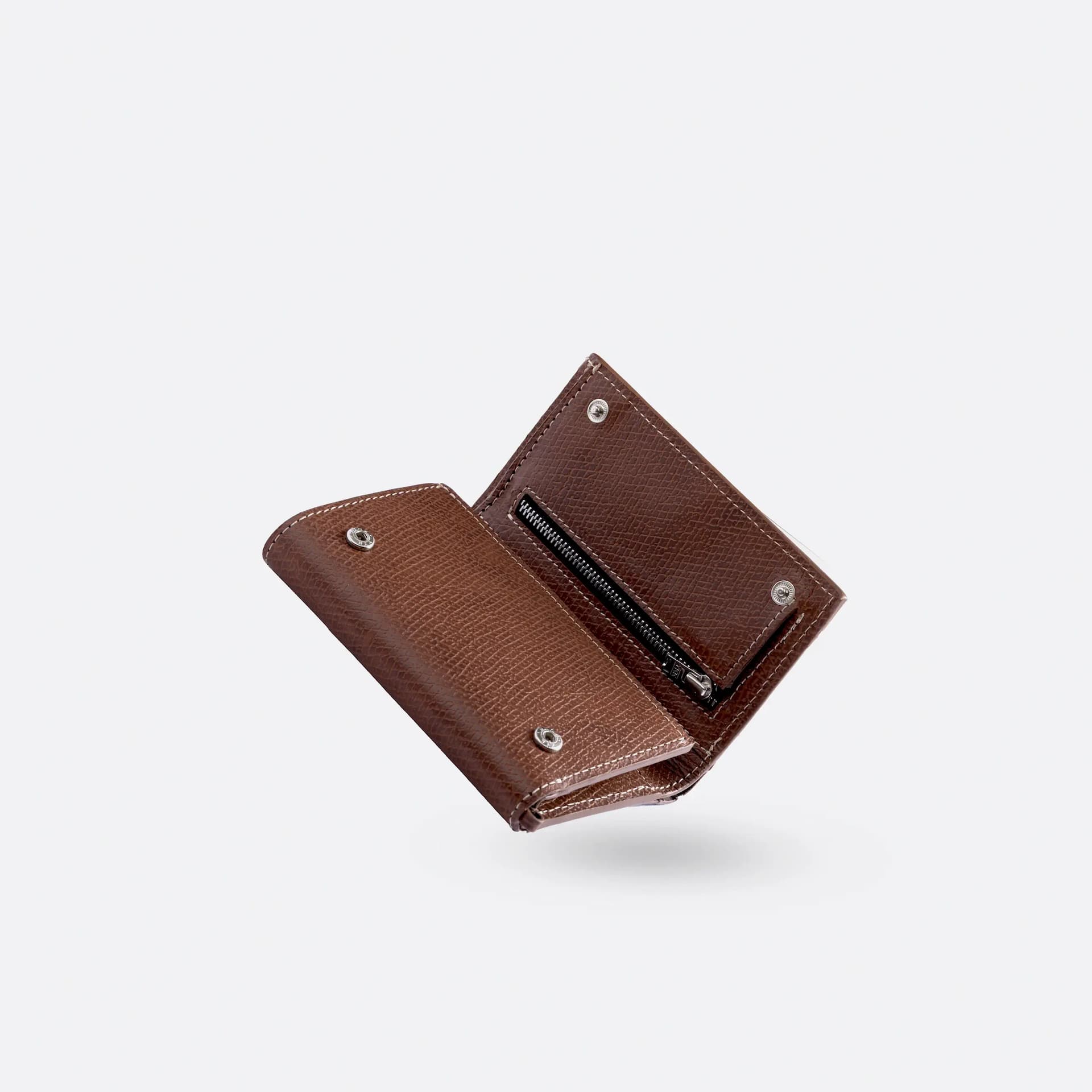 Coffret portefeuille compact - ceinture en cuir marron - Image 4